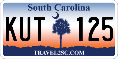 SC license plate KUT125