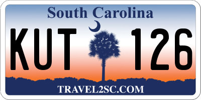 SC license plate KUT126