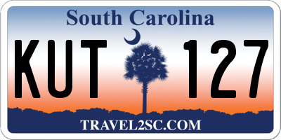 SC license plate KUT127