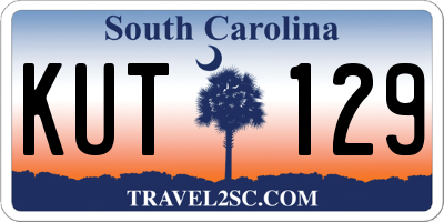 SC license plate KUT129