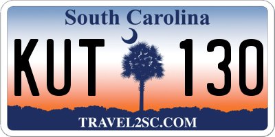 SC license plate KUT130