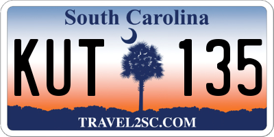 SC license plate KUT135