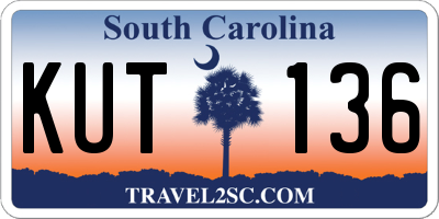 SC license plate KUT136