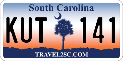 SC license plate KUT141