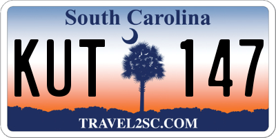SC license plate KUT147