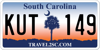 SC license plate KUT149