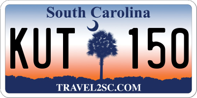 SC license plate KUT150