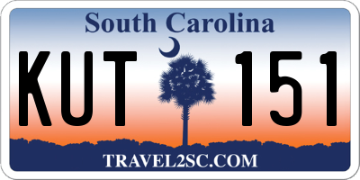 SC license plate KUT151