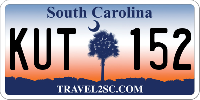 SC license plate KUT152