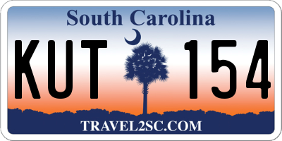 SC license plate KUT154