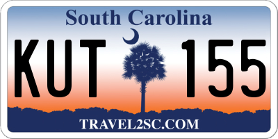 SC license plate KUT155