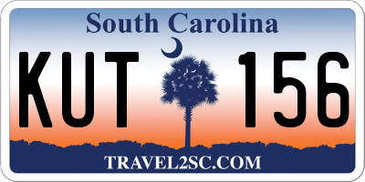 SC license plate KUT156