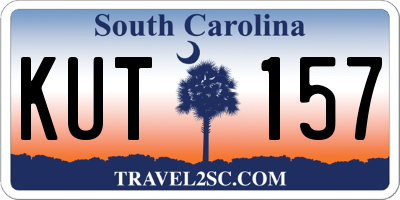 SC license plate KUT157