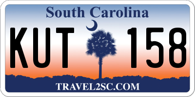 SC license plate KUT158