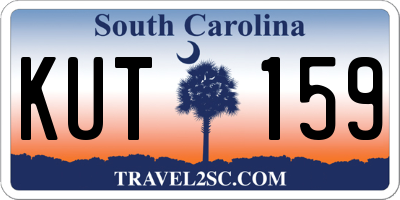 SC license plate KUT159