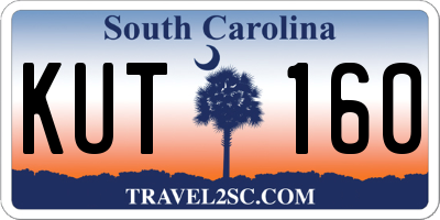 SC license plate KUT160
