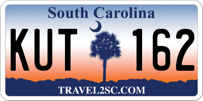 SC license plate KUT162