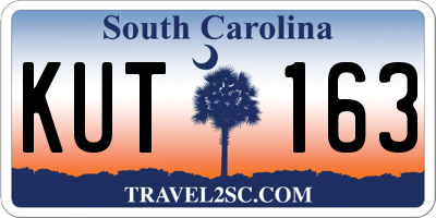 SC license plate KUT163