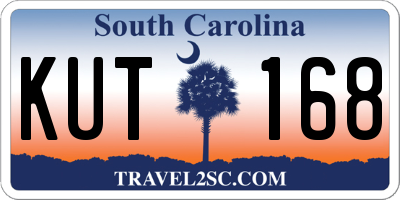 SC license plate KUT168