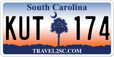 SC license plate KUT174