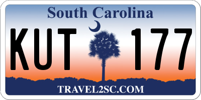 SC license plate KUT177