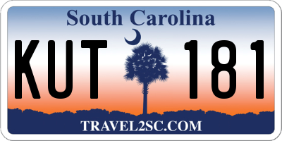 SC license plate KUT181
