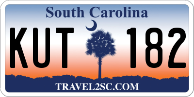 SC license plate KUT182