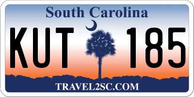 SC license plate KUT185
