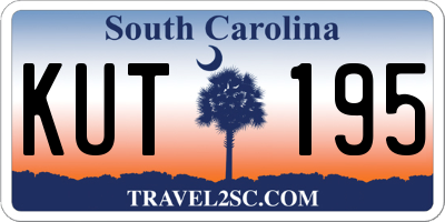SC license plate KUT195