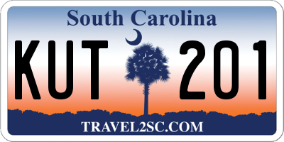 SC license plate KUT201