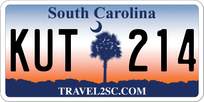 SC license plate KUT214