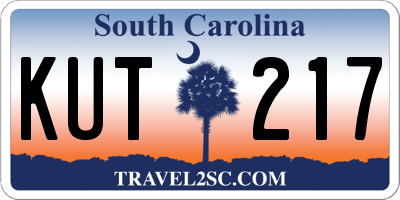 SC license plate KUT217