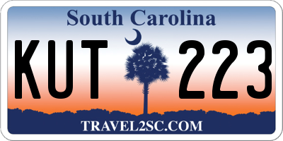 SC license plate KUT223
