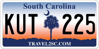 SC license plate KUT225