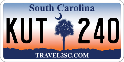 SC license plate KUT240