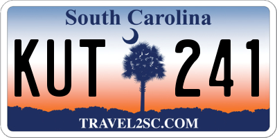 SC license plate KUT241