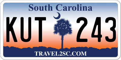 SC license plate KUT243