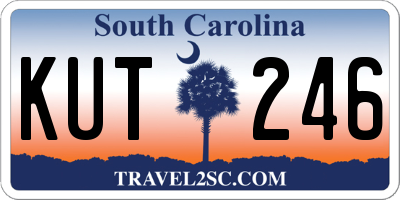 SC license plate KUT246