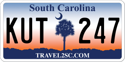 SC license plate KUT247