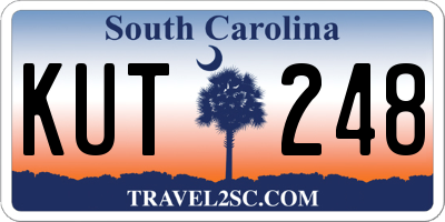 SC license plate KUT248