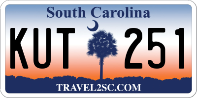 SC license plate KUT251