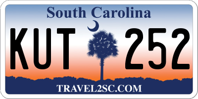 SC license plate KUT252