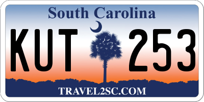 SC license plate KUT253