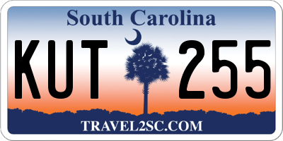 SC license plate KUT255