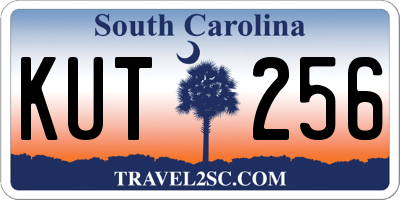 SC license plate KUT256