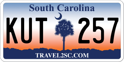 SC license plate KUT257
