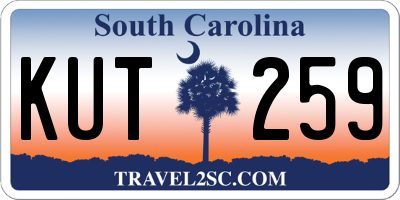 SC license plate KUT259