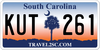 SC license plate KUT261