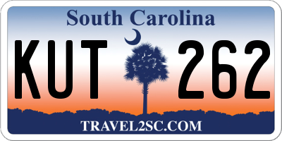 SC license plate KUT262