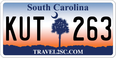 SC license plate KUT263